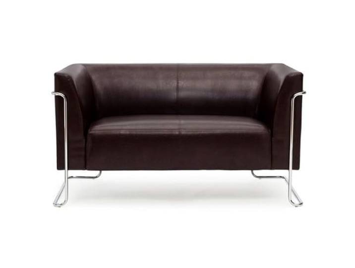 hjh OFFICE Canapé Lounge Curacao Similicuir Marron