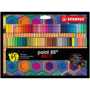 Stabilo Fineliner Point 88 ARTY, 8865-21-20, farbig soriert, Strichbreite 0,4 mm, 65 Stück