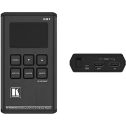 Kramer 18G 4K HDR Taschensignalgenerator Analysator und Kabeltester (8.0 Kanal), AV Receiver, Schwarz