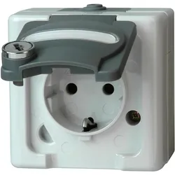 Kopp, Steckdose, APWG Blue Electric 1035.5600.2 Schuko abschliessbar 1 grau