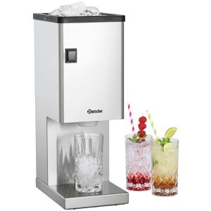 Bartscher Ice-Crusher 300, aus Edelstahl, elektrisch, 250 Watt, silber, 60 kg pro Stunde