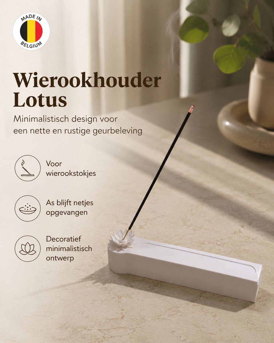 Skushy Wierookhouder Lotusbloem met opbergdoos