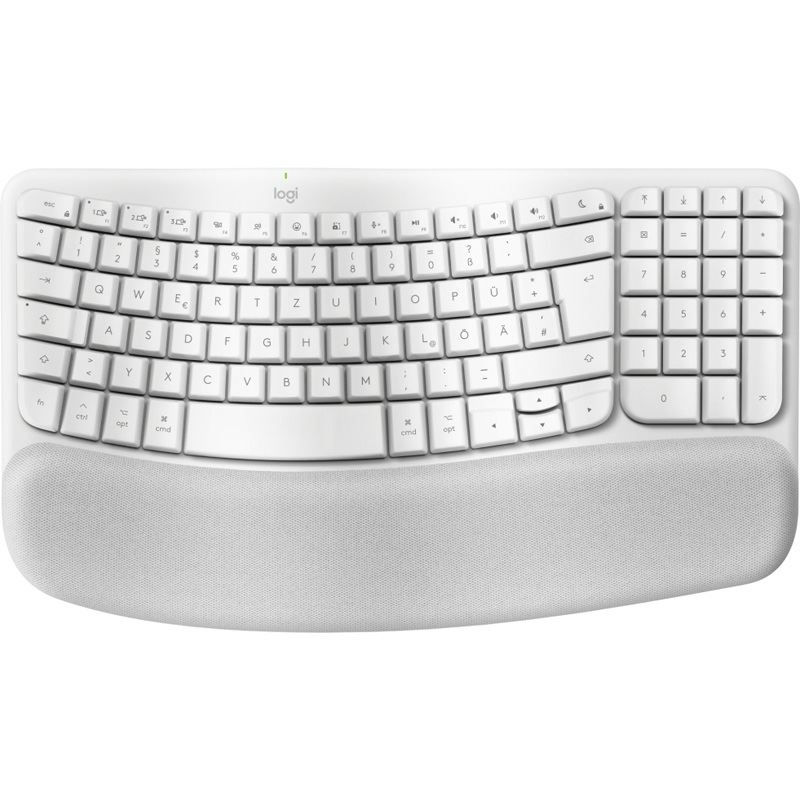 Logitech Wave Keys für Mac USB und Bluetooth Deutsch weiß (kabellos)