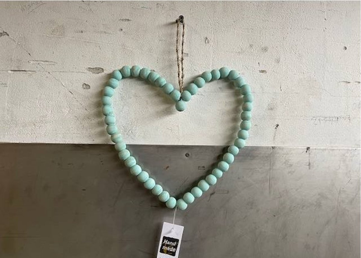 Heart beads decoratie 40 x 35 cm
