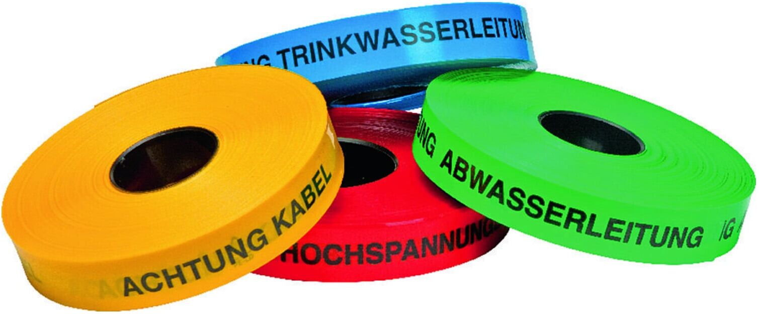 Multicoll Trassenwarnband L.250 m B.40mm Aufdruck Achtung Abwasserleitung (1001500400250040100106600)