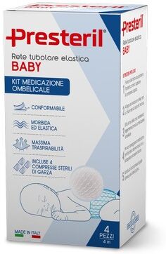 Corman Rete Tubolare Elastica Ombelico 4 Pezzi + 4 Garze Sterili