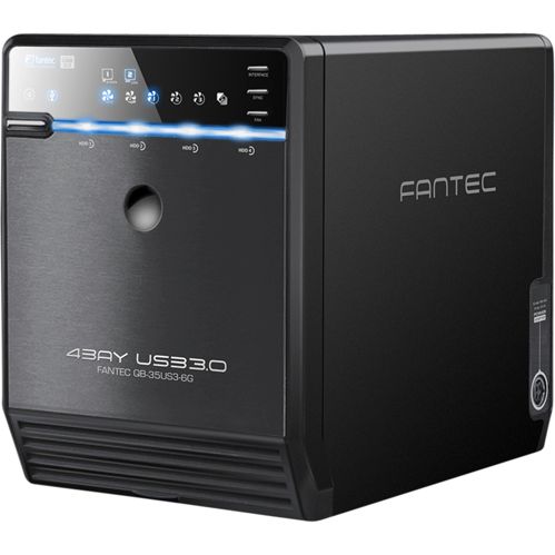 FANTEC QB-35US3-6G schwarz 4x3,5 SATA HDD USB3.0 eSATA