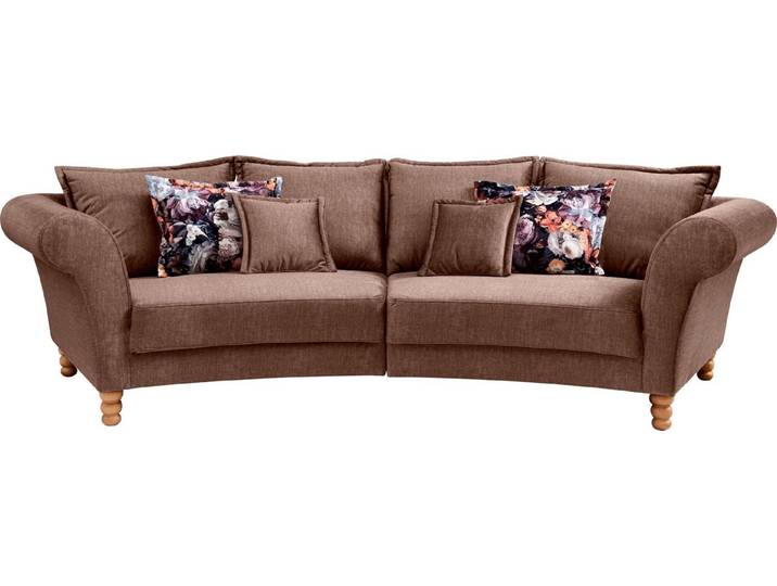 Home affaire Big-Sofa Tassilo geschwungene Formensprache, bequem, Mega Sofa, Breite 350cm, Retro romantisches Solitär Mega Sofa