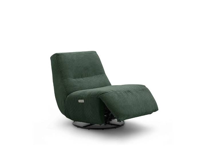 Schaukelsessel inkl. motorischer Relaxfunktion in Trendstoff Cord