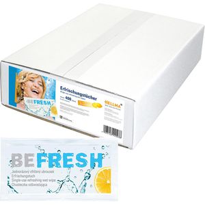 Hellma Erfrischungstücher Be Fresh, einzeln verpackt, 400 Stück