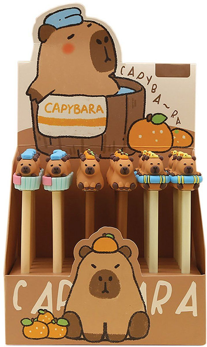 Centrum Capybara 81235 Set van 36 uitwisbare gelpennen - Blauw - Puntdikte 0,5 mm