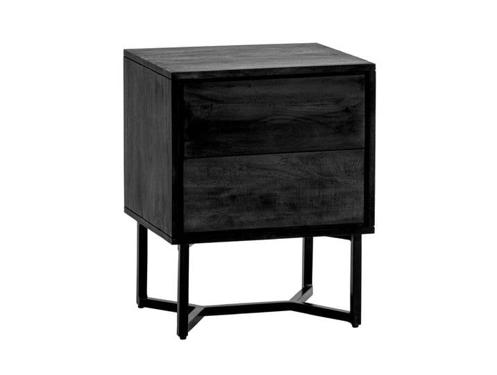 Nachttisch Akazie massiv 57 x 45 x 40 cm Akazie Massivholz...