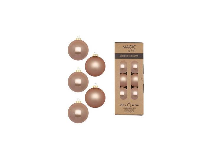 Weihnachtsbaumkugel INGES CHRISTMAS DECOR Golden Sesame 20 Stück , gold (goldfarbenbraun), Ø:6cm, Glas, Weihnachtsbaumkugeln, Weihnachtsbaumkugel