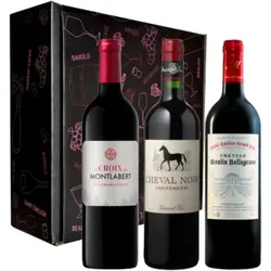 Wein-Geschenkset - Bordeaux Saint-Emilion Bestseller - 3 Fl. - 2.25L
