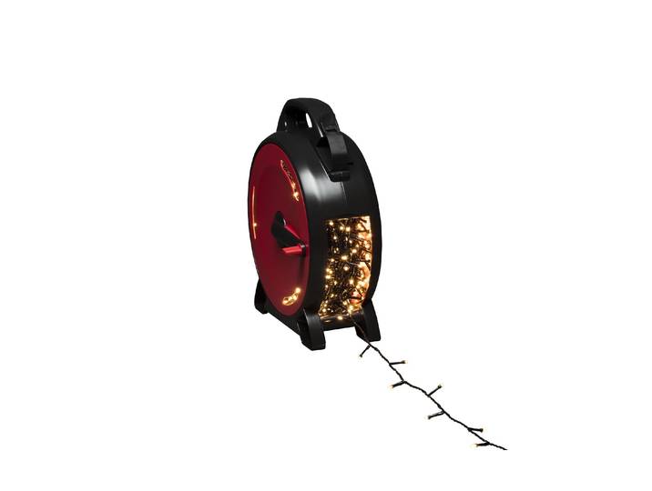 KONSTSMIDE LED-Lichterkette 1000 LED 69.9 m Outdoor , schwarz (rot, schwarz), Flammen 1.000 Stk., Kabellänge 10m x Gesamtlänge 79,9m, Lichterketten, LED-Lichterkette