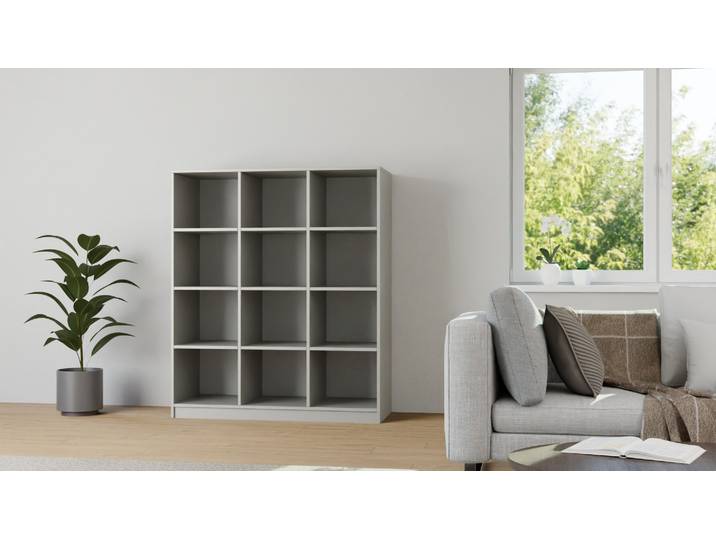 50 cm tiefes Bücherregal Premium Dekore Grau