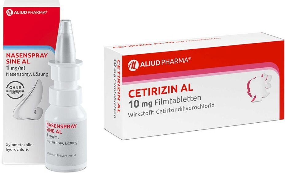 Cetirizin Al 10 Mg Tabletten & Sine Al 1 Mg/ml Nasenspray