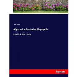 Allgemeine Deutsche Biographie, Belletristik von Various