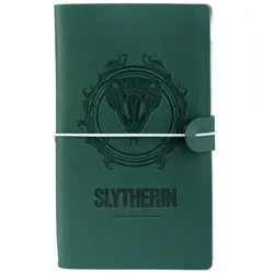 Harry Potter - Slytherin- Leder-Reisenotizbuch 12x19,6 cm (grün)