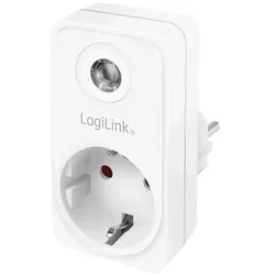 LogiLink Steckdosenadapter mit Dämmerungssensor, 1x Schutzkontaktbuchse, Weiß