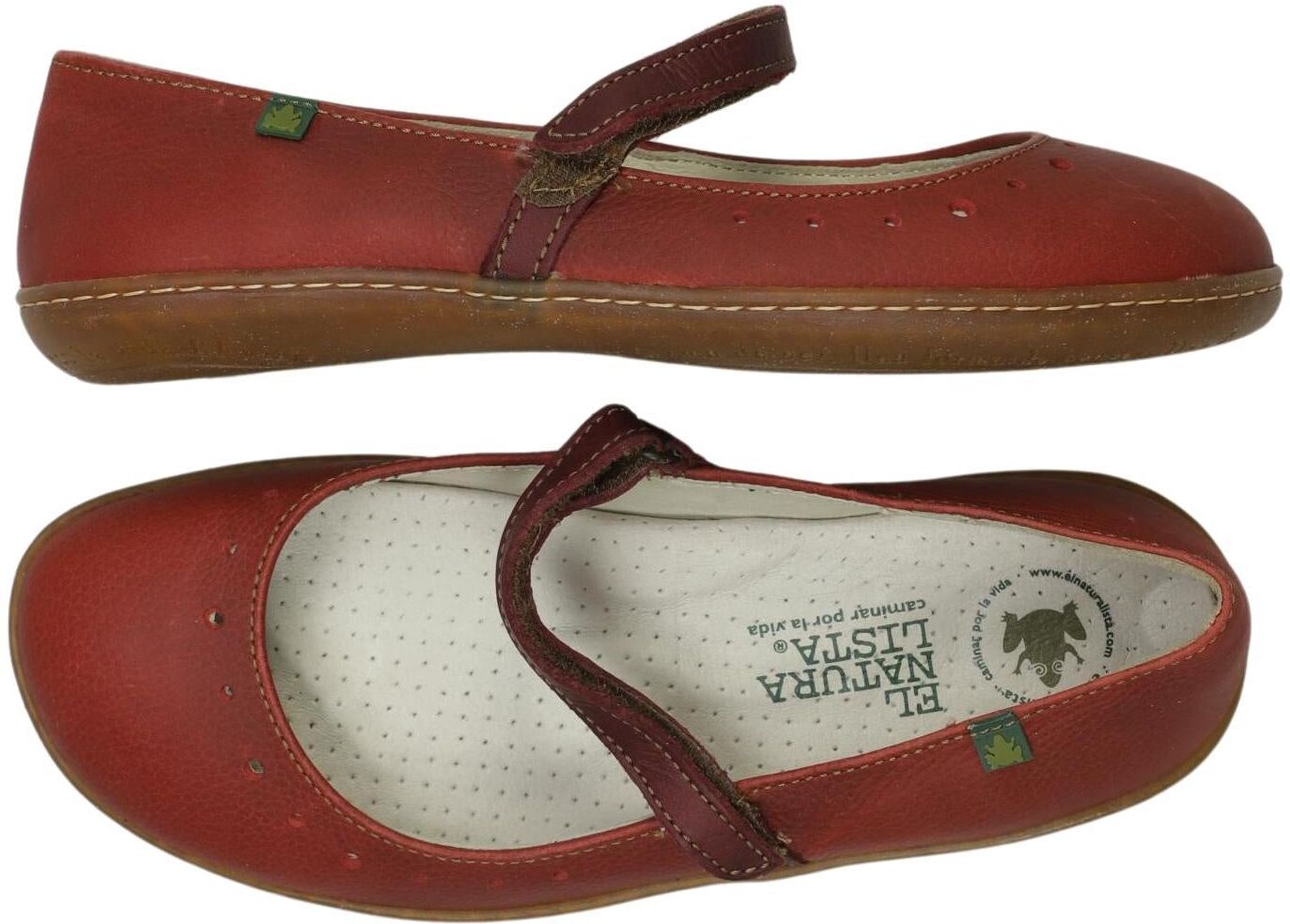 El Naturalista Damen Ballerina, Rot, Gr. EU 37, Leder - Second Hand