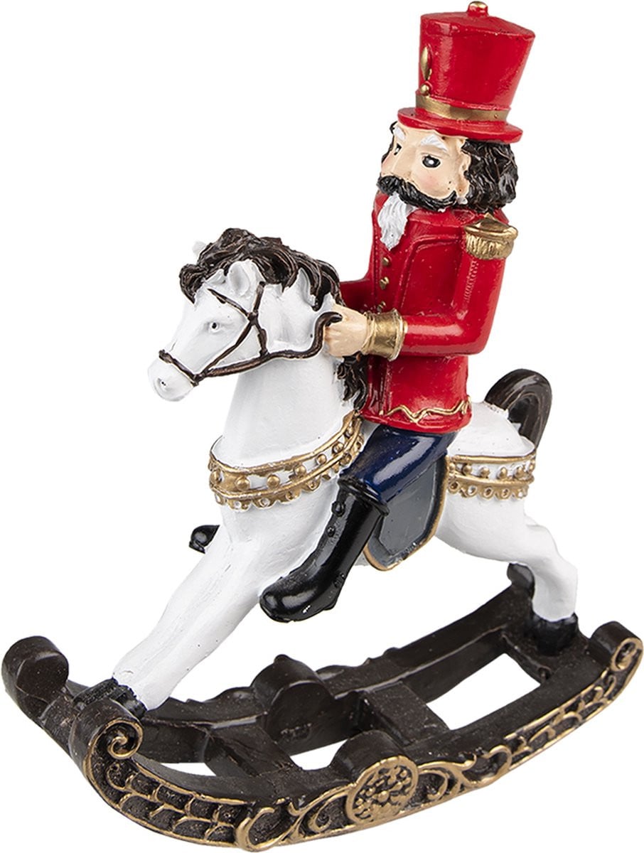 Clayre & Eef Kerstdecoratie Notenkraker Rood - 18 cm