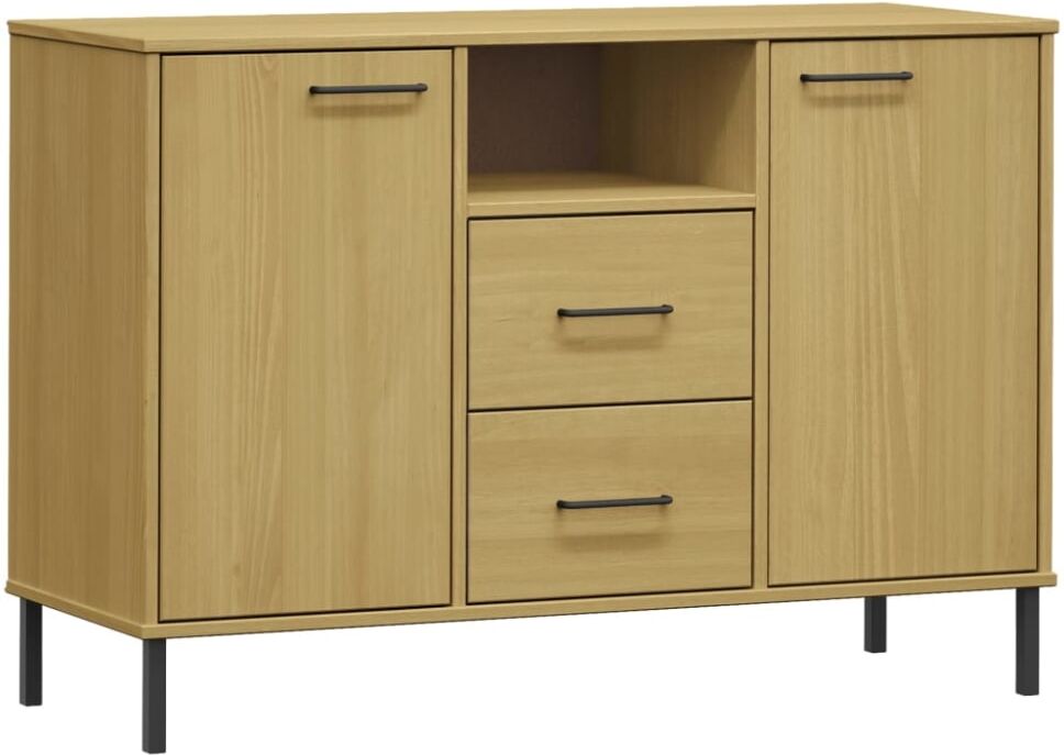Helloshop26 Buffet bahut commode armoire 113 x 40 x 77 cm marron Marron 113x77x40cm