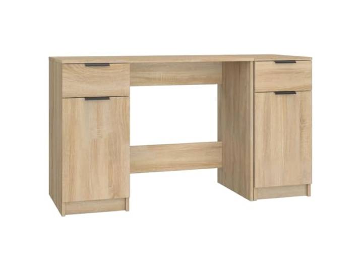 vidaXL Bureau met bijzetkast bewerkt hout sonoma eikenkleurig, tafel, computer bureau, kantoor bureau, computerbureau, kantoorbureau, tafels