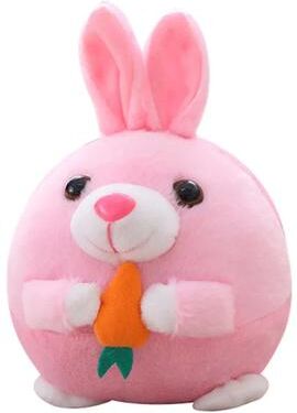 PetsAreLife Interactive Plush Self Moving Bouncing Dog Toy Squeaky, Bite Resistant For Small & Medium Dogs pink Rabbit