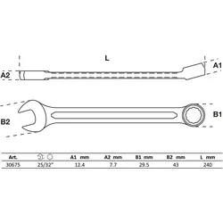 BGS Maul-Ringschlüssel SW 25/32" - 30675