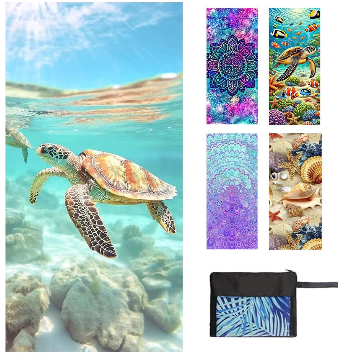 Ibenzoa Extra Grote Zandvrije Microvezel Strandhanddoek met Sneldrogende Eigenschappen voor Volwassenen