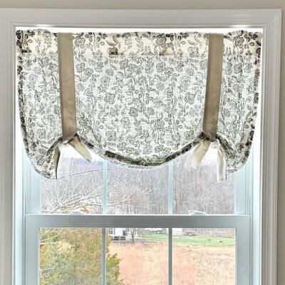 VHC Brands Gray Gables Floral Roman Valance