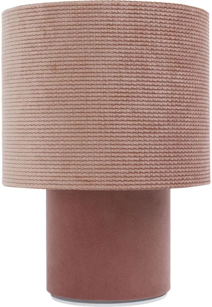BPS Koncept Lampe de chevet en tissu twist Marron 20x29x20cm