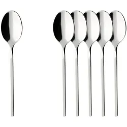 Villeroy & Boch Multipack NewWave Espressolöffel - 6 Stück, Besteck, Silber