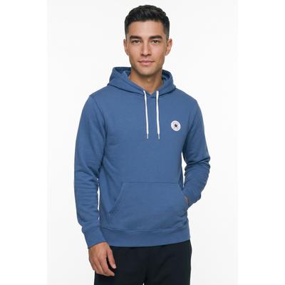 Kapuzensweatshirt CONVERSE "CHUCK PATCH HOODIE (CLASSIC FLEECE)", Herren, Gr. XXL, blau (converse schwarz 1), Obermaterial: 80% Baumwolle, 20% Polyester, normal, Rundhals, angesetztes Bündchen, Sweatshirts, mit sportlichem Stil, Langarm-Design, aus...