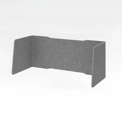 PROREGAL Akkustik Einhausung gefaltet |3-seitig | HxBxT 60x154x65cm | Grau-meliert | Schallschutzklasse C | Filzoptik
