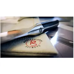 Professional Secrets Chefmesser Gross Klinge 19.1 cm, Küchenmesser, Schwarz, Silber