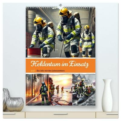 Heldentum im Einsatz - Ein Jahr mit den Lebensrettern (hochwertiger Premium Wandkalender 2027 DIN A2 hoch), Kunstdruck in Hochglanz
