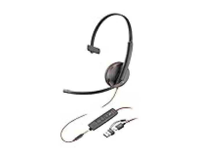 POLY Blackwire 3215 Auricolare Cablato A Padiglione Ufficio USB tipo A Nero