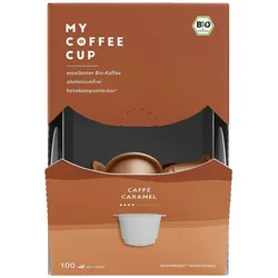 MY COFFEE CUP Kaffeekapseln CARAMEL 100 Stück braun