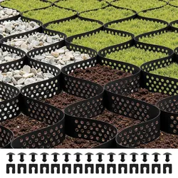 VEVOR Kiesgitter, 75 mm Tiefe, Rasengitter 5200x2700 mm, Kieswabe, Wabengitter HDPE, durchlässige Geogitter zur Einfahrtsstabilisierung, für Garten, Terrasse, Gehweg, Wohnmobilparkplätze
