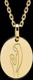 Edenly AnhÃ¤nger Jungfrau Maria, Variante, zum Gravieren - Gelbgold,18 Karat