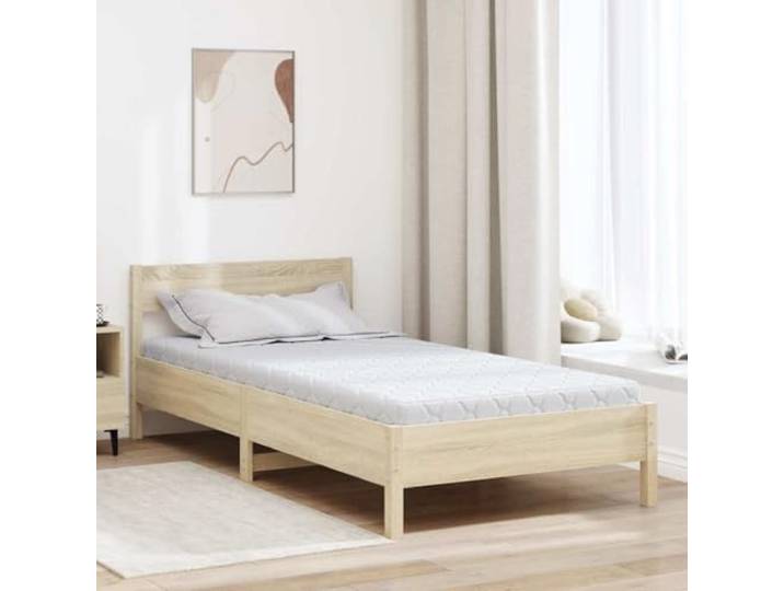 KTHLBRH Matratze Weiß 100x200 cm mit Jacquard-Stoff und Kokosnussschicht, PU-Schaum, langlebige Kokosnussschicht, pflegeleicht, modernes Design, für Innenräume