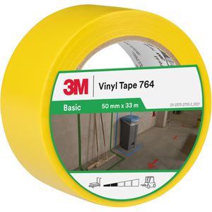 3M Warnband 764i Markierungsband, selbstklebend, gelb, 50mm x 33m