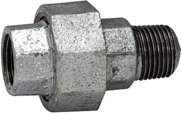 Riegler Raccord 331, FI/ME, Rp/R 1/4, fonte malléable noire galvanisée à chaud (TFV 331-14-D)