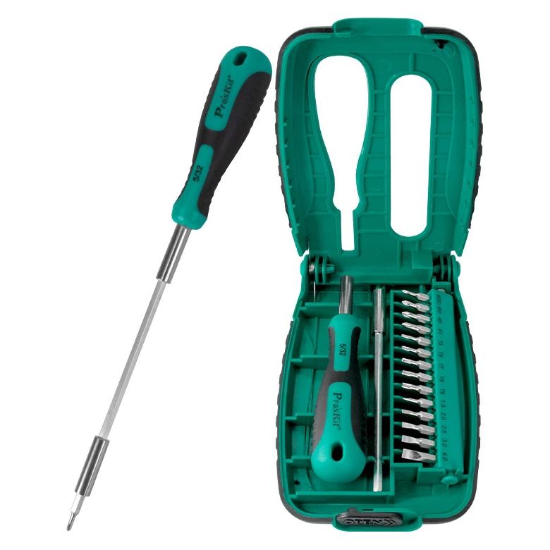 Pro'sKit SD-9804 Präzisions-Elektroschraubendreher-Set - 15-teilig (SD-9804)