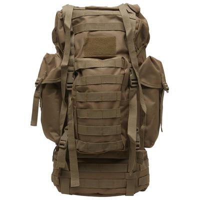 Rucksack BRANDIT "Brandit Accessoires Kampfrucksack Molle", Gr. onesize, braun (camel), Polyester, Rucksäcke Rucksack