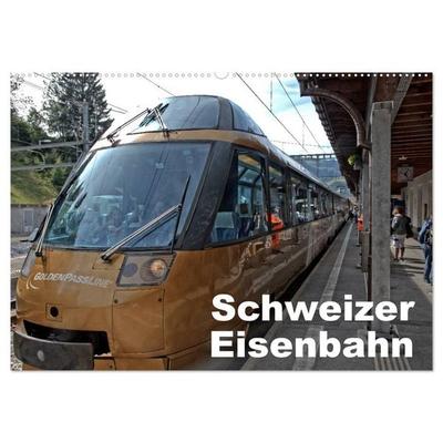 Schweizer Eisenbahn (Wandkalender 2026 DIN A2 quer), CALVENDO Monatskalender