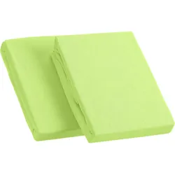 Kinzler Frottee Spannbetttuch im Doppelpack, grün ca. 90 – 100 x 200 cm