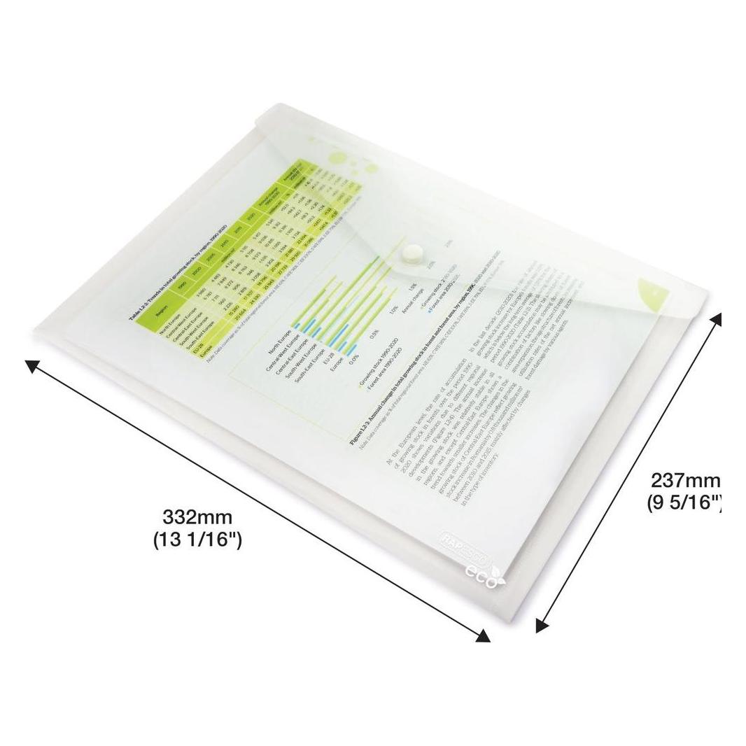 Rapesco Eco Dokumentenmappe mit Druckknopf (A4, 5x) (1040)